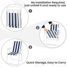 Sedia poltrona richiudibile da spiaggia pieghevole cayo largo 52x44x75 cm mare