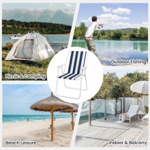 Sedia poltrona richiudibile da spiaggia pieghevole cayo largo 52x44x75 cm mare