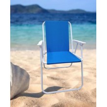 Sedia Relax Spiaggina da Mare per Giardino 52x44x75 cm Pieghevole da Campeggio