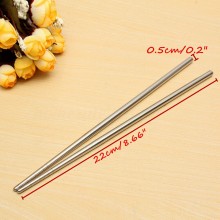 Bacchette cinesi giapponesi in acciaio inossidabile 10 Coppie 20 bacchette sushi