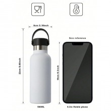 Borraccia termica portatile acciaio inox caldo freddo da 500ml bottiglia acqua