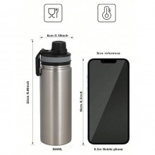 Borraccia termica 500ml in acciaio inox termos caldo freddo bottiglia acqua