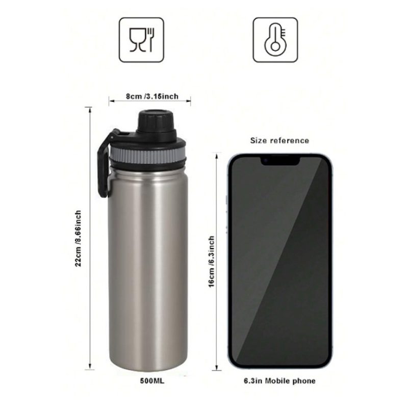 Kmt Style Borraccia termica 500ml in acciaio inox termos caldo fred...