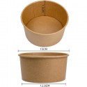 50 Insalatiere in cartoncino Kraft contenitore di carta 1000 cc poke rotonde