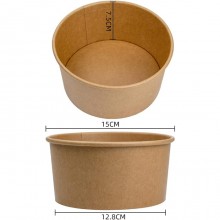50 Insalatiere in cartoncino Kraft contenitore di carta 1000 cc poke rotonde