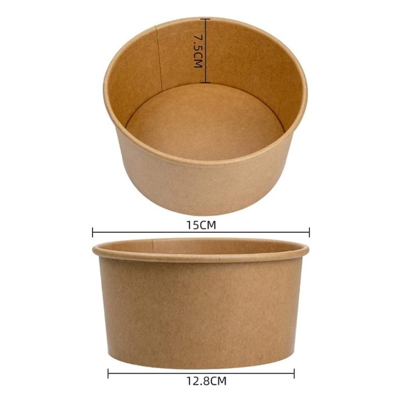 Bio Packaging 50 Insalatiere in cartoncino Kraft contenitore di car...