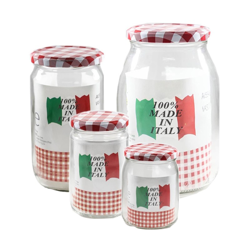 Set 12 Pezzi Contenitore Barattolo In Vetro Con Coperchio vasetti tappo a vite