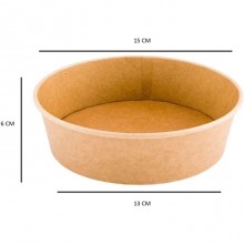 50 Insalatiere in cartoncino Kraft contenitore di carta 500 cc ciotole poke