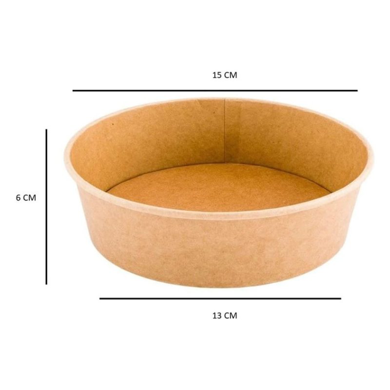 Bio Packaging 50 Insalatiere in cartoncino Kraft contenitore di car...