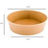 Bio Packaging 50 Insalatiere in cartoncino Kraft contenitore di car...