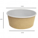 50 Insalatiere in cartoncino Kraft contenitore di carta 750 cc ciotole rotonde