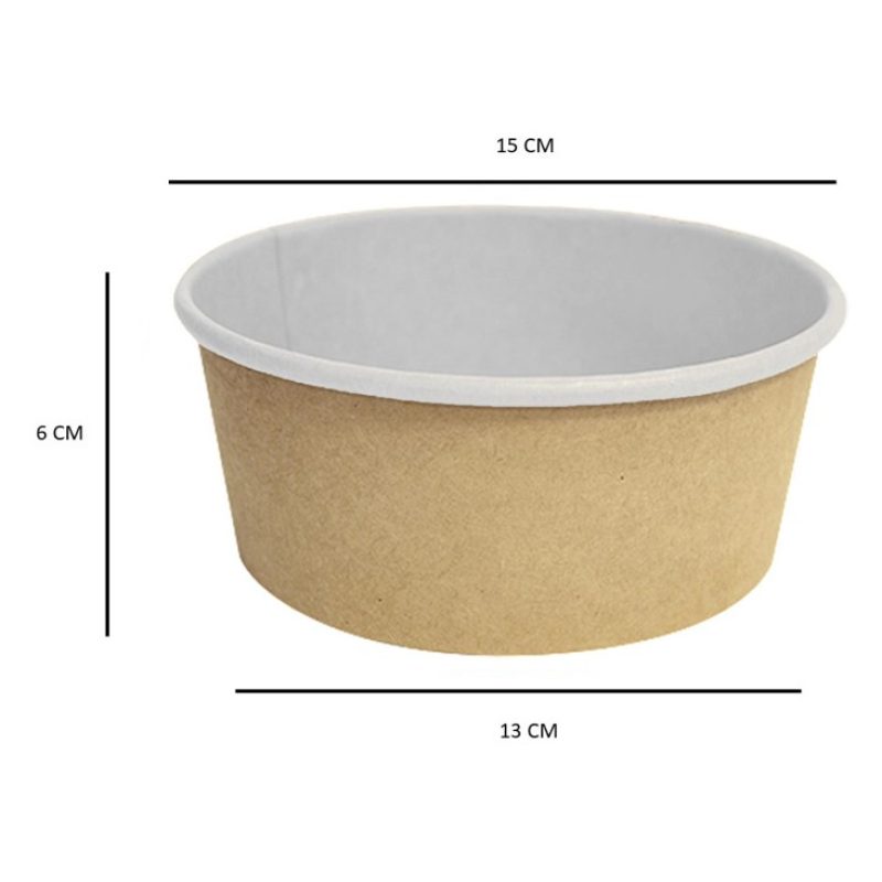 Bio Packaging 50 Insalatiere in cartoncino Kraft contenitore di car...