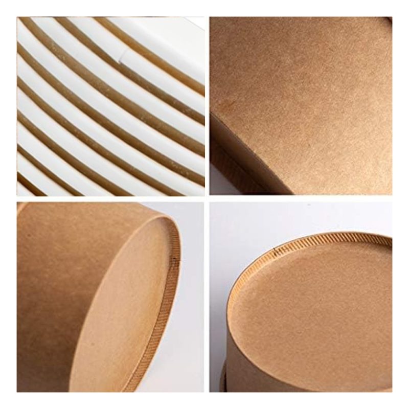 Bio Packaging 50 Insalatiere in cartoncino Kraft contenitore di car...
