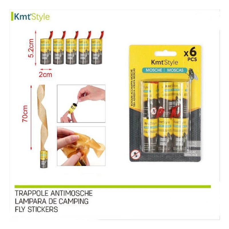 Kmt Style 30x Trappola Adesiva per Insetti Volanti Cattura Mosche Z...