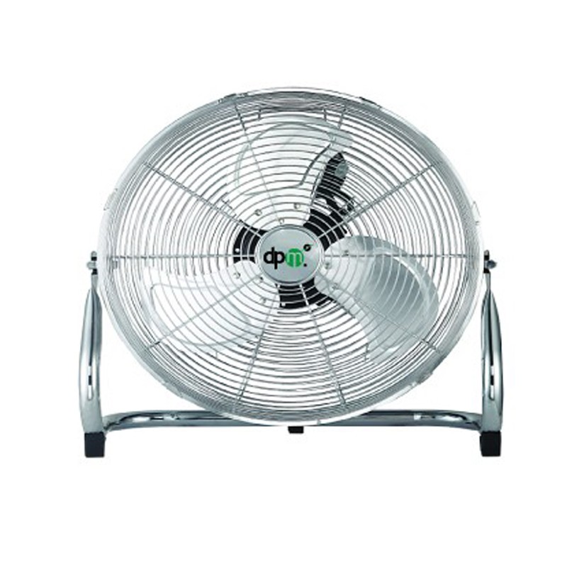 Ventilatore da terra cromato 140W 3 Pale Alluminio a 3 Velocita Diametro 50cm