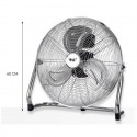 Ventilatore da terra cromato 140W 3 Pale Alluminio a 3 Velocita Diametro 50cm