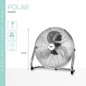 Ventilatore da terra cromato 140W 3 Pale Alluminio a 3 Velocita Diametro 50cm