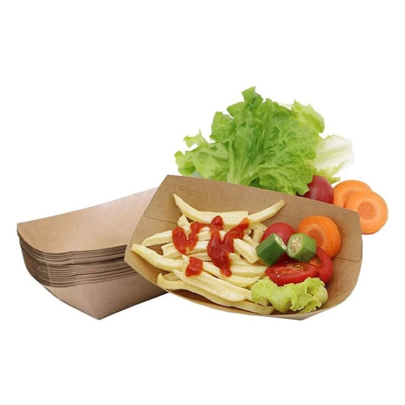 Bio Packaging 250 Vaschette contenitori patatine carta cartoncino b...