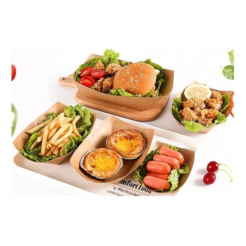 Bio Packaging 250 Vaschette contenitori patatine carta cartoncino b...