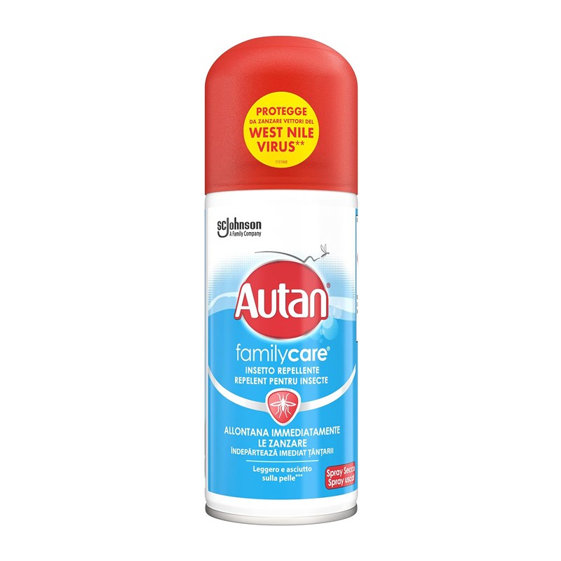 Autan Family Care Spray Antizanzare insetto repellente protezione 4 ore 100 ml