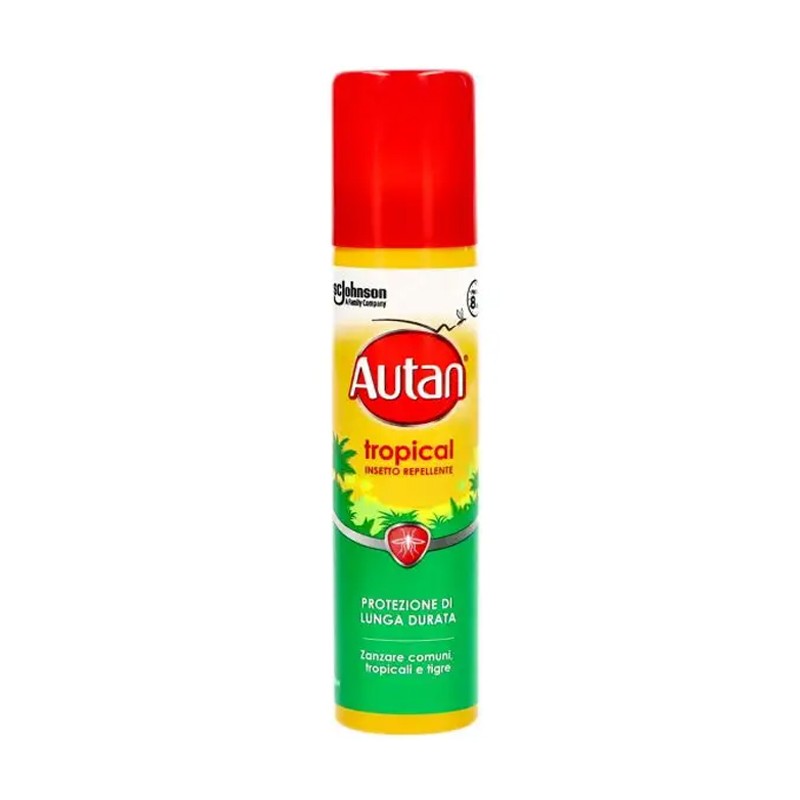 Autan Tropical Spray Antizanzare comuni tigre insetto repellente tropicali 100ml