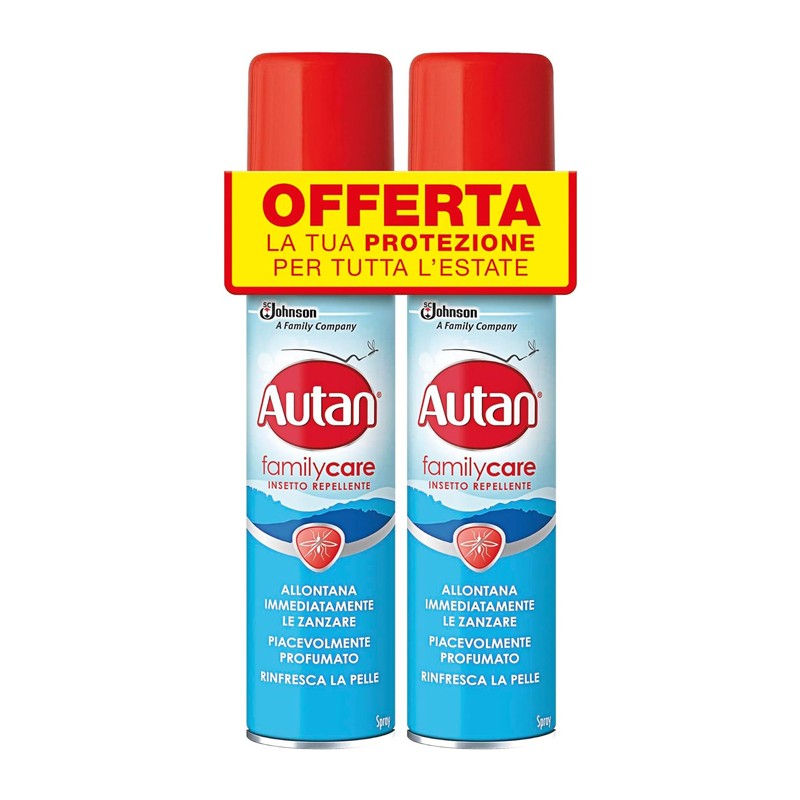 Autan Family Care Spray Antizanzare Comuni Tigre 2 x 100ml insetto repellente 