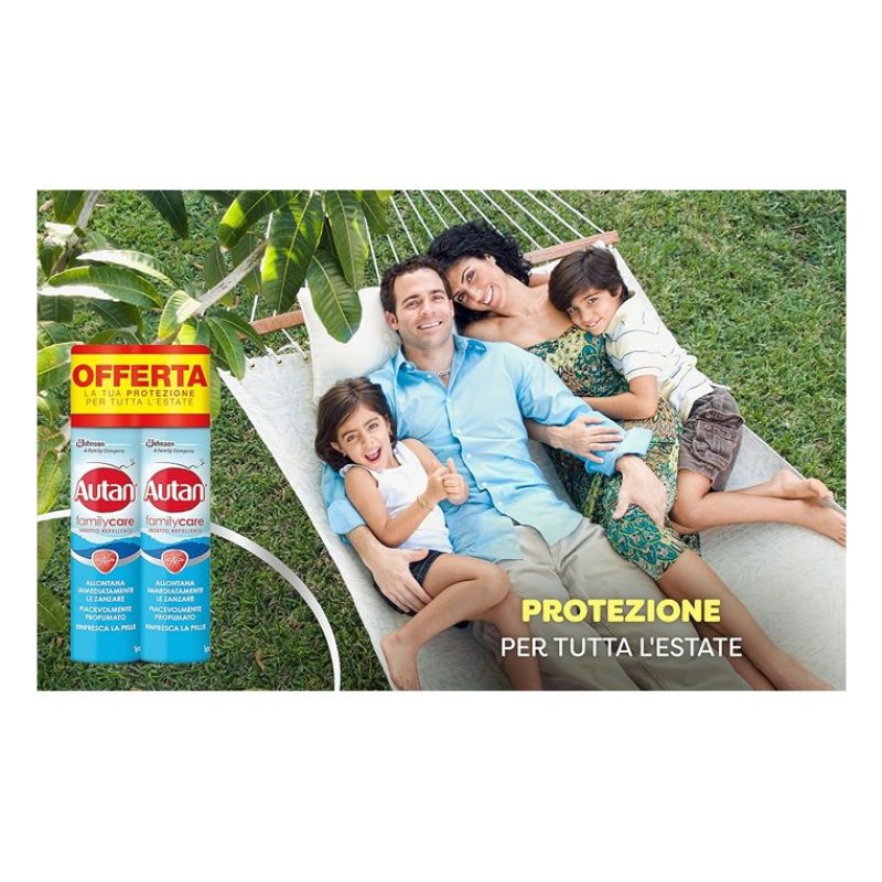 Autan Autan Family Care Spray Antizanzare Comuni Tigre 2 × 100 ml, ...