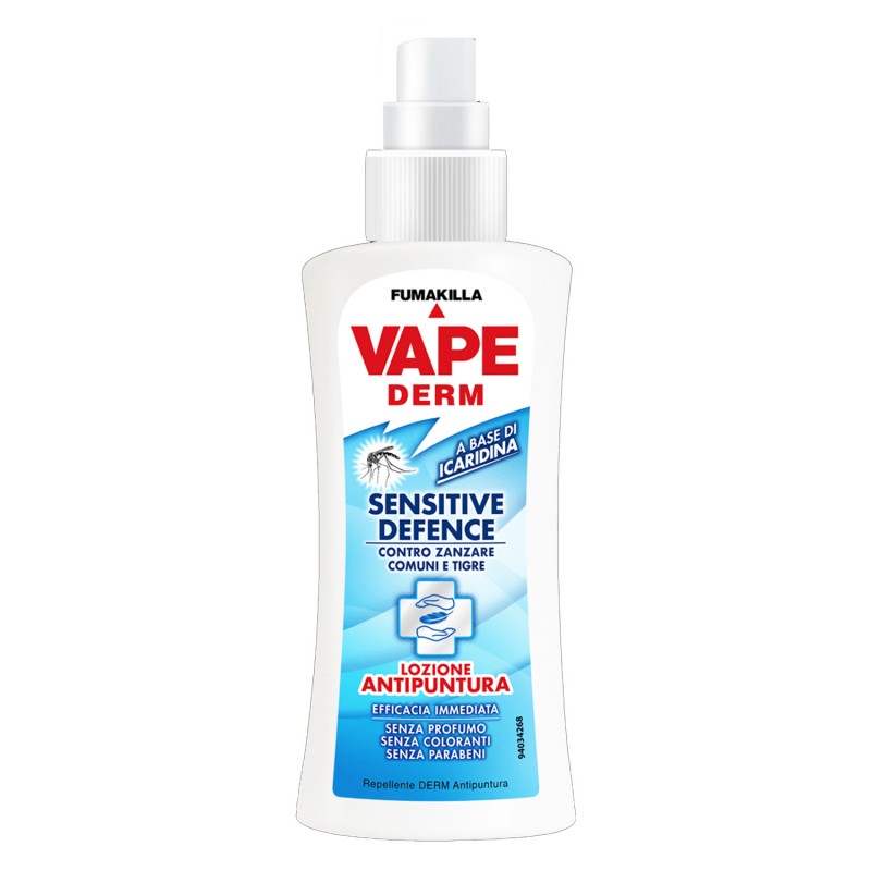 Vape Derm Spray Antipuntura Zanzare Tigre e Insetti Lozione Corpo 100 ml