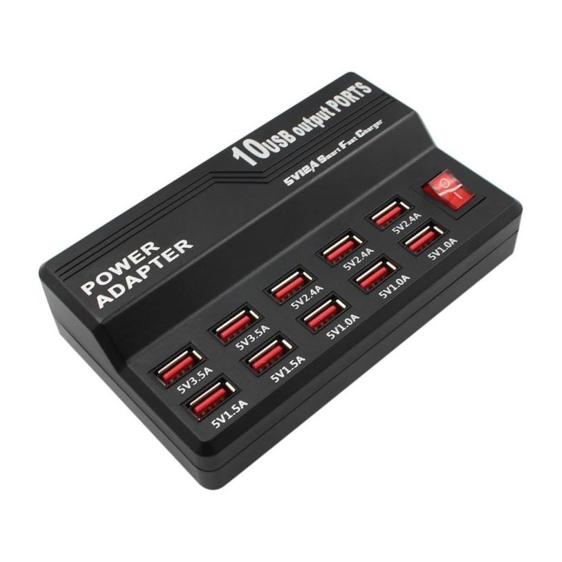 Stazione di ricarica 10 porte USB a presa veloce per smartphone tablet