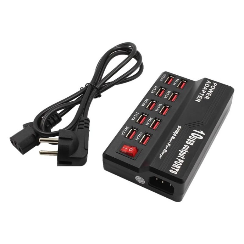 Andowl Stazione di ricarica 10 porte USB a presa veloce per smartph...