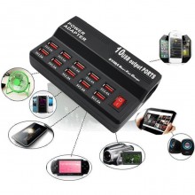 Stazione di ricarica 10 porte USB a presa veloce per smartphone tablet