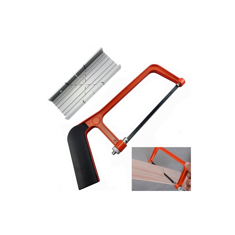 Sega Manuale segaccio ad arco con Lama 15 cm e guida per taglio legno potatura