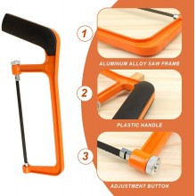 Sega Manuale segaccio ad arco con Lama 15 cm e guida per taglio legno potatura