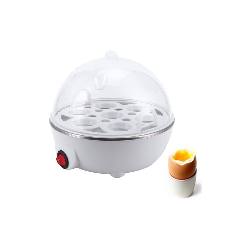 Cuociuova Elettrico Cuoci Uovo Cucina Fino a 7 Uova Sode Bollitore 350W 15x14 cm
