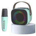 Cassa Speaker Bluetooth Karaoke 1 Microfono Portatile Ricaricabile USB RGB