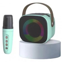 Cassa Speaker Bluetooth Karaoke 1 Microfono Portatile Ricaricabile USB RGB