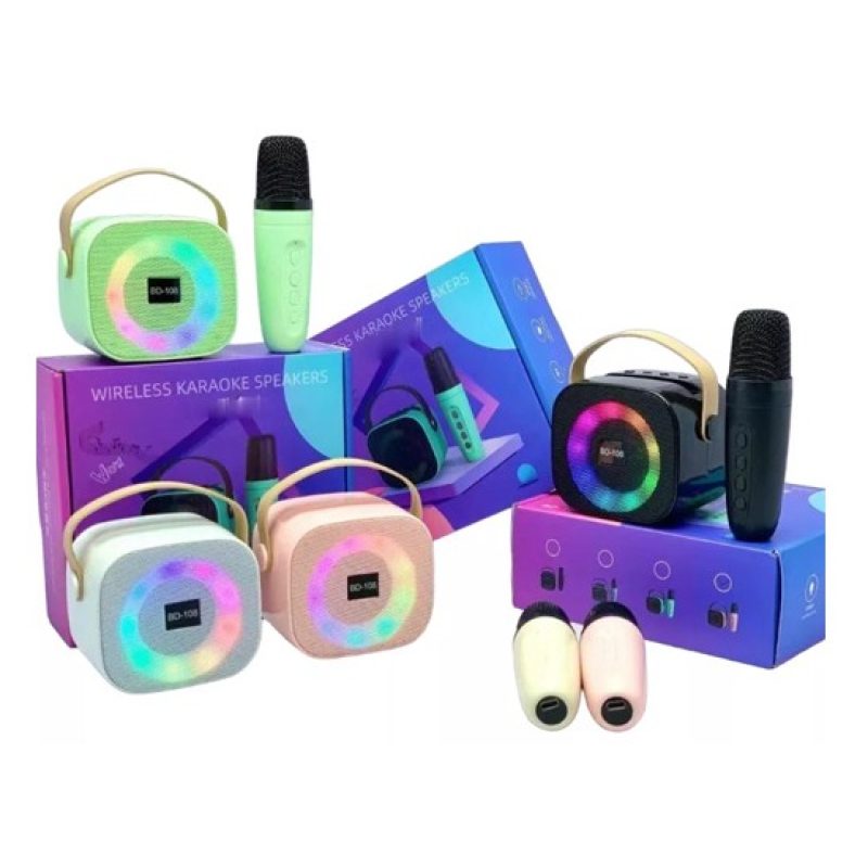 Hongu Cassa Speaker Bluetooth Karaoke 1 Microfono Portatile Ricaric...