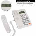 Telefono Fisso tasti grigi grandi tavolo Display LCD calcolatrice anziani bianco