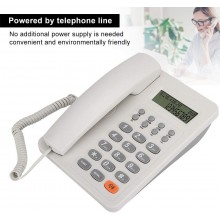 Telefono Fisso tasti grigi grandi tavolo Display LCD calcolatrice anziani bianco