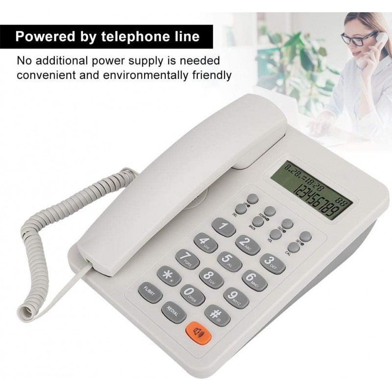 Seven Telefono Fisso tasti grigi grandi tavolo Display LCD calcolat...