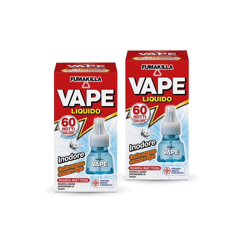 Vape Ricarica Liquida Zanzare comuni e tigre per Diffusore Elettrico 2 PEZZI