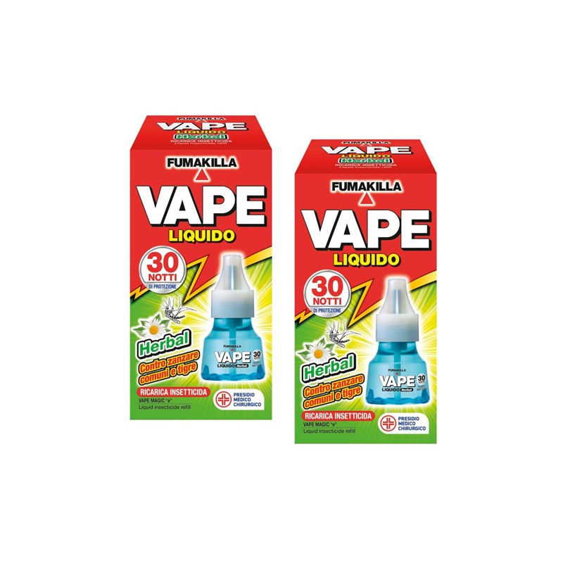 Vape Ricarica Liquida Herbal Zanzare comuni tigre per Diffusore Elettrico 2 PZ