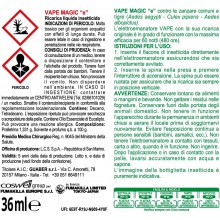 Vape Ricarica Liquida Verdessenza Zanzare comuni tigre per Diffusore  2 PEZZI