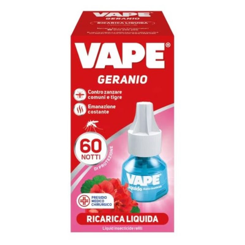 Vape 2x Ricarica Liquida per Insetticida Antizanzare Vape 480 Ore G...