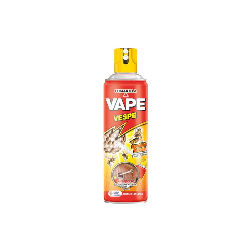 Spray anti vespe calabroni ragni insetticida Vape da 400ml getto fino a 4 metri