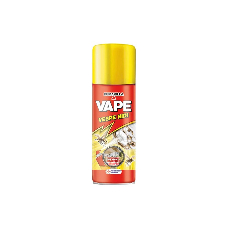 Vape Vespe Schiuma Per Interni ed Esterni nidi ragni cimici calabroni 400ml