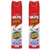 Vape 2 Insetticida Mosche Zanzare Spray 400ml Vape profumo di geran...