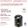Providus Cartuccia bombola gas propano butano 425 gr valvola 7/16 f...