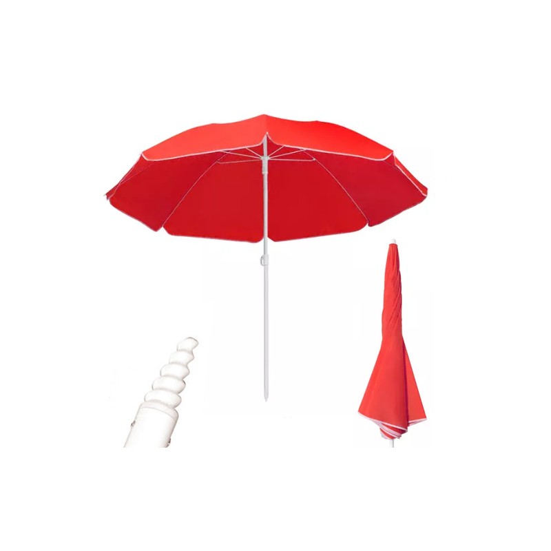 Ombrellone mare spiaggia 180cm palo con trivella incorporata Colorato protezione