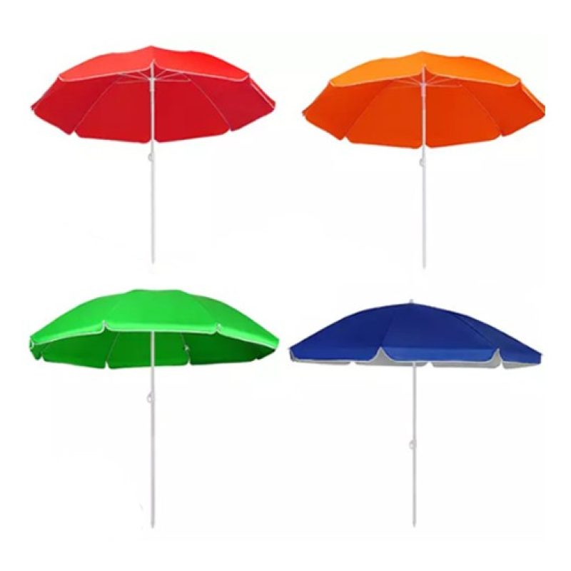 Ombrellone mare spiaggia 180cm palo con trivella incorporata Colora...